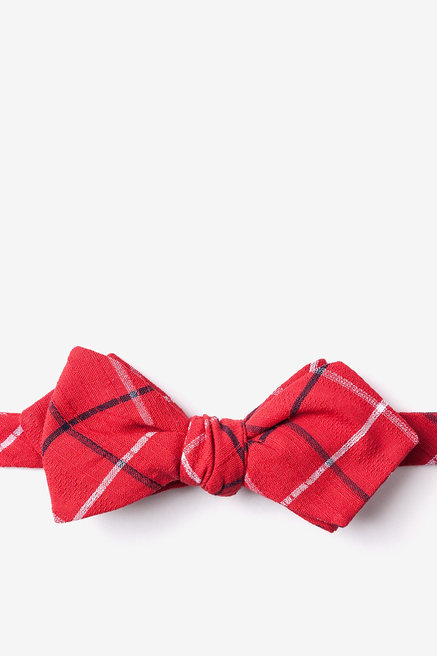 Red Cotton Maricopa Diamond Tip Bow Tie | Ties.com