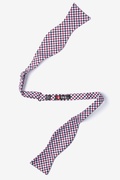 Markson Checks Red Self-Tie Bow Tie Photo (1)
