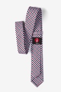 Markson Checks Red Skinny Tie Photo (1)
