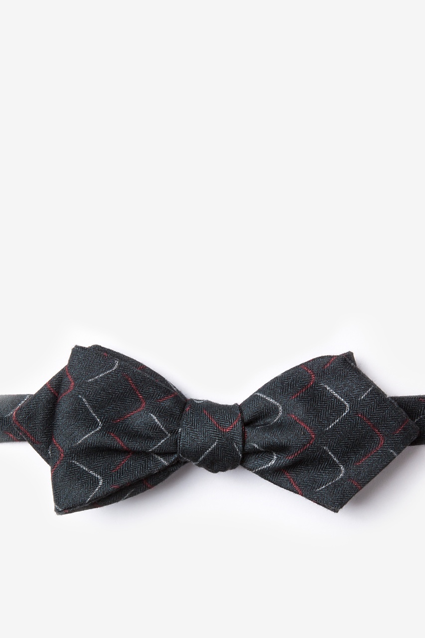 Red Cotton Mesa Diamond Tip Bow Tie | Ties.com