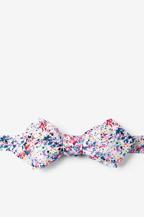 Pollock Red Diamond Tip Bow Tie