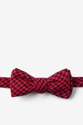 Red Blair Houndstooth Batwing Bow Tie Photo (0)