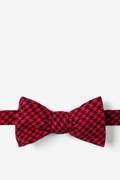 Red Blair Houndstooth Self-Tie Bow Tie Photo (0)