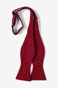 Red Blair Houndstooth Self-Tie Bow Tie Photo (1)