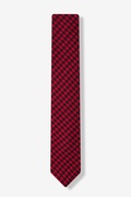 Red Blair Houndstooth Skinny Tie Photo (1)