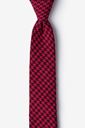 Red Blair Houndstooth Skinny Tie Photo (0)