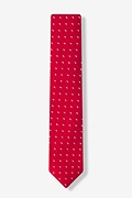 Red Dash Skinny Tie Photo (0)