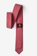 Red Stuart Check Skinny Tie Photo (2)