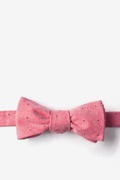 Red Warner Cotton Polka Dots Batwing Bow Tie Photo (0)