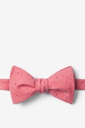 Red Warner Cotton Polka Dots Self-Tie Bow Tie Photo (0)