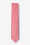 Red Warner Cotton Polka Dots Skinny Tie Photo (1)