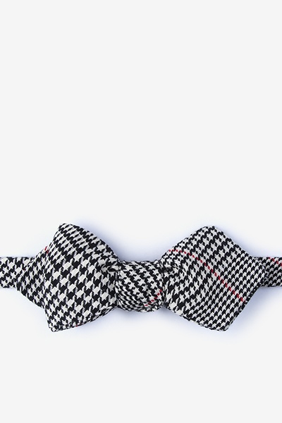 Red Cotton Rock Diamond Tip Bow Tie