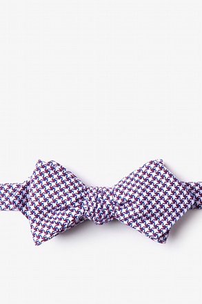 Sadler Red Diamond Tip Bow Tie