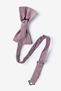 Seersucker Red Pre-Tied Bow Tie Photo (1)