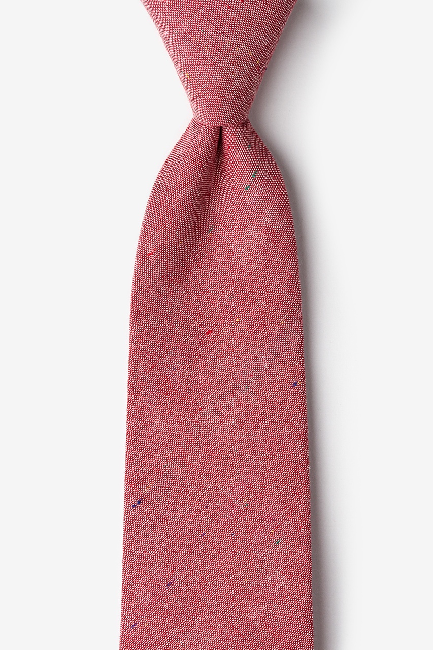 Teague Red Extra Long Tie Photo (0)