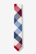 Thatcher Check Red Skinny Tie Photo (0)