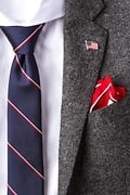 American Flag Red Lapel Pin Photo (1)