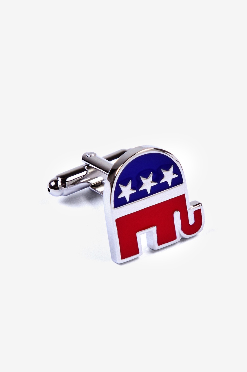 Republican Elephant Red Cufflinks Photo (1)