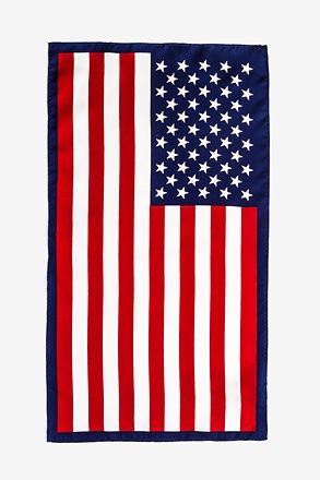 _American Flag Stars & Stripes Handkerchief  Red Pocket Square_