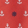 Red Microfiber Anchors & Ships Wheels Self-Tie Bow Tie