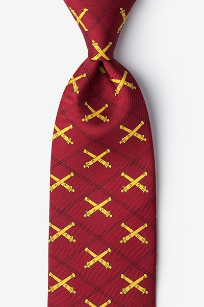 Red Microfiber Artillery Tie