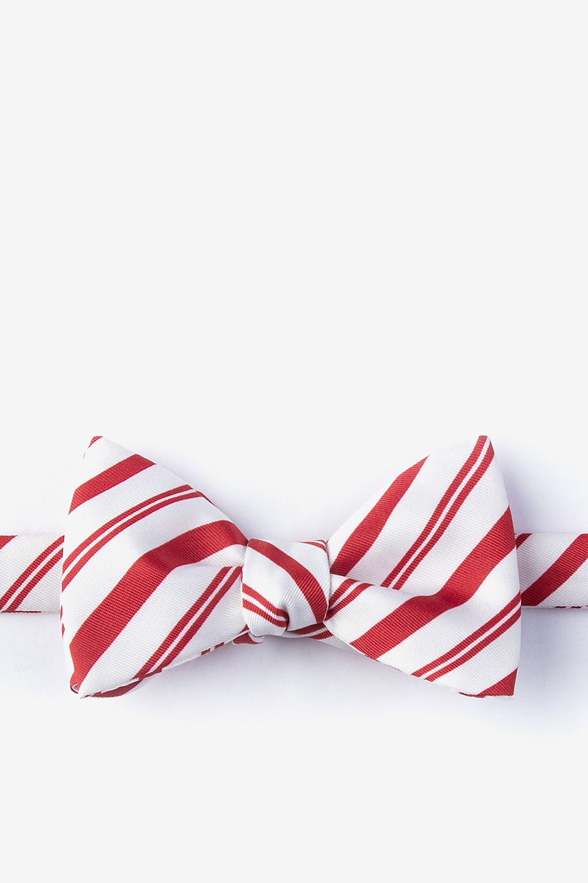 Candy Cane Red Self-Tie Bow Tie Photo (0)