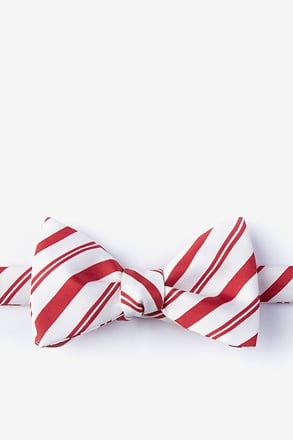 _Candy Cane Red Self-Tie Bow Tie_