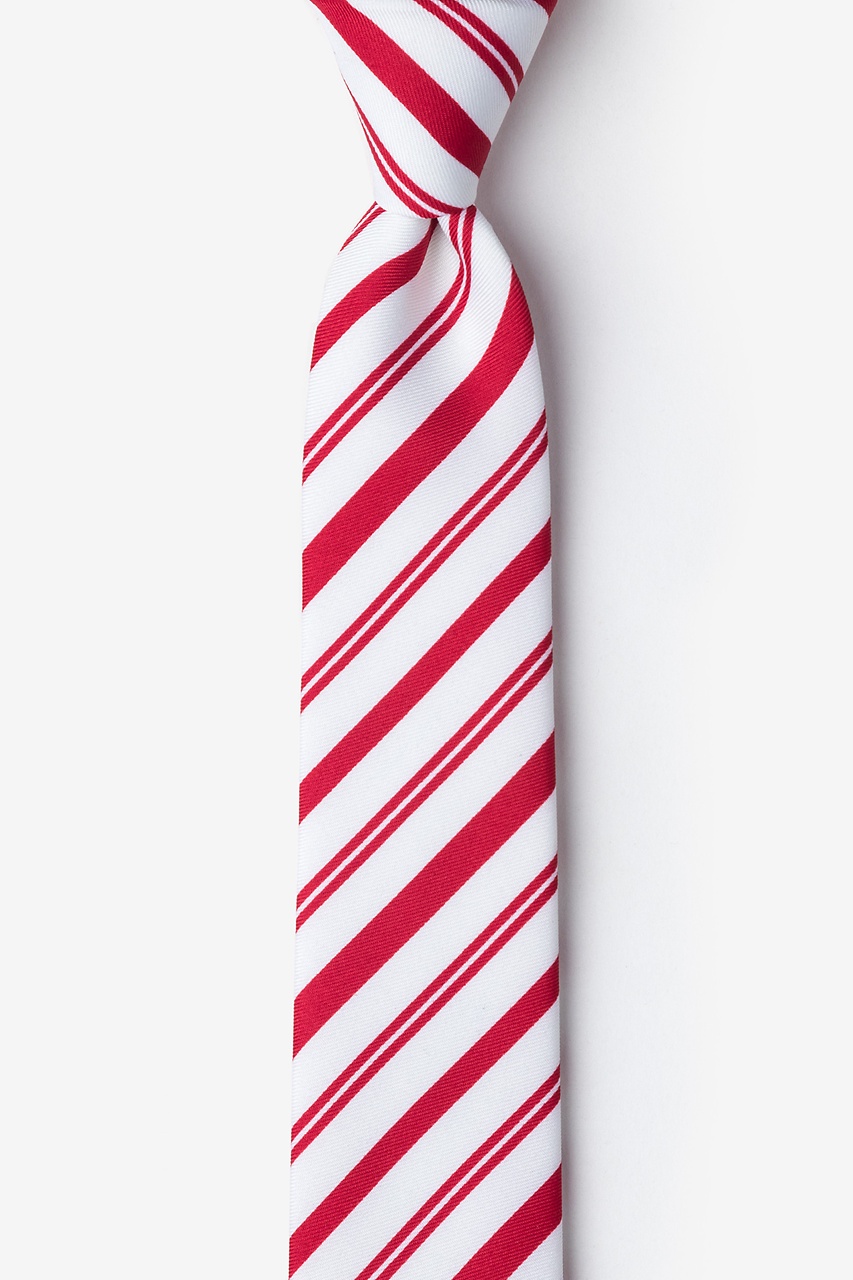 Candy Cane Red Skinny Tie Photo (0)