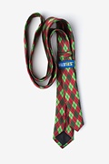 Christmas Argyle Red Skinny Tie Photo (2)