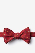 Christmas Lights Red Self-Tie Bow Tie Photo (0)