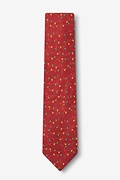 Christmas Lights Red Skinny Tie Photo (1)