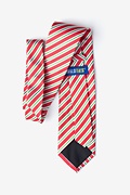 Christmas Stripe Red Extra Long Tie Photo (1)