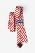 Christmas Stripe Red Skinny Tie Photo (2)