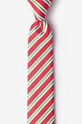 Christmas Stripe Red Skinny Tie Photo (0)