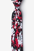 Digital Camo Red Skinny Tie Photo (0)