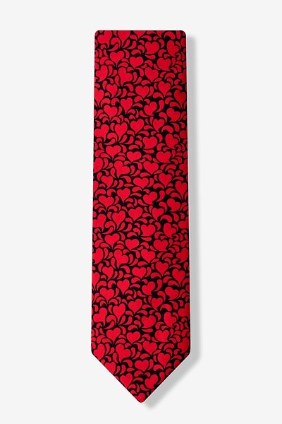 Three Rooker Falling Hearts Tie – Men’s Valentines Day Novelty Necktie, Microfiber, One Size NWT