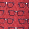Red Microfiber Four Eyes Extra Long Tie