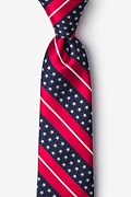 Freedom Stripe Red Extra Long Tie Photo (0)