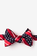 Freedom Stripe Red Self-Tie Bow Tie Photo (0)