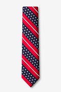 Freedom Stripe Red Skinny Tie Photo (1)