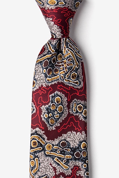Red Microfiber Hepatitis B Tie