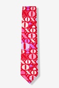 Hugs and Kisses Red Skinny Tie Photo (0)