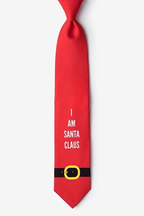 I am Santa Claus Red Tie