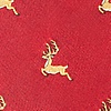 Red Microfiber Jumping Reindeer