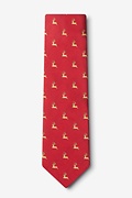 Jumping Reindeer Red Tie Photo (1)