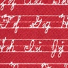 Red Microfiber Learning Cursive