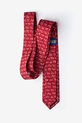Learning Cursive Red Skinny Tie Photo (1)
