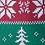 Red Microfiber Less Ugly Christmas Sweater Skinny Tie