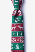 Less Ugly Christmas Sweater Red Skinny Tie Photo (0)