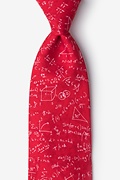 Math Equations Red Extra Long Tie Photo (0)